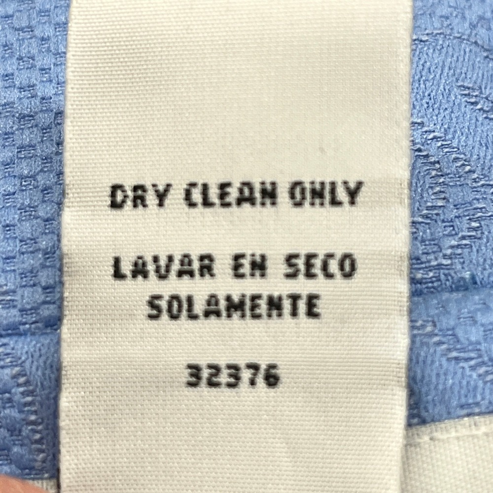 Sag Harbor Jacket Womens 16 Blue Floral Jacquard Peter Pan Collar Button Front - Picture 7 of 10